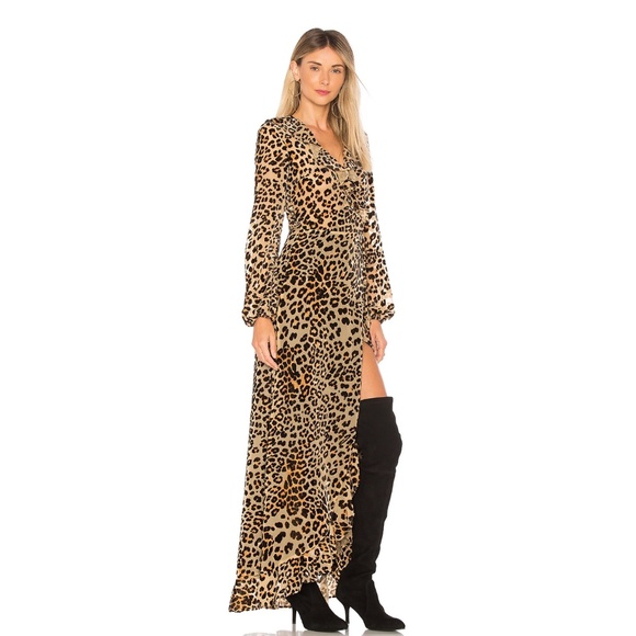.NEW House of Harlow Lafayette Maxi Dress in Leopard M95 - Picture 2 of 9